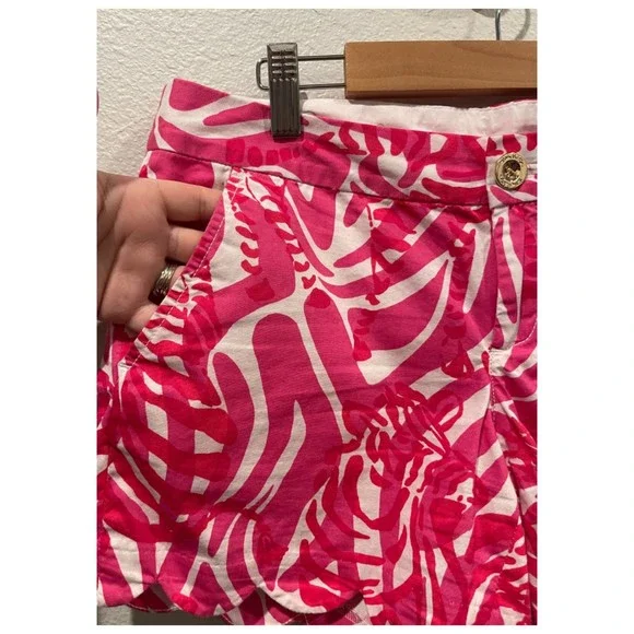 LILLY PULITZER The Buttercup White Pink Pockets Shorts - Picture 5 of 7